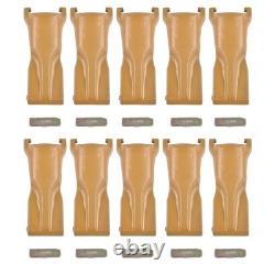 10 Pack Bucket Teeth with Flex Pins V23SYL V23PN Yellow Fits Boom Lift Excavator