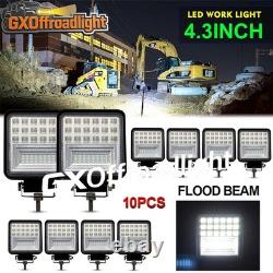 10pcs LED Head Lamp for Caterpillar Skid Steers Excavator Forklift Light Loader