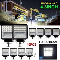 10pcs LED Head Lamp for Caterpillar Skid Steers Excavator Forklift Light Loader