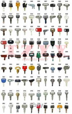 142PC Ignition Keys set for Caterpillar CASE John Deere With instruction manual
