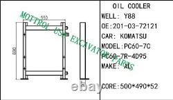 201-03-72120 201-03-72121 Core Oil Cooler Fits Komatsu Pc60-7 Pc70-7 Br100 4d102