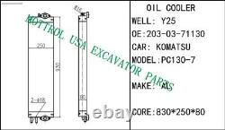 203-03-71130 203-03-71140 Oil Cooler Assy Fits Komatsu Excavator Pc130-7