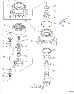 203-26-00121 203-26-00120 Swing Reduction Fits Pc130-6 Pc128us Pc128uu Pc130-7