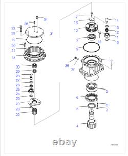 20y-26-00230 Swing Reduction Fits Komatsu Pc200-8 Pc200lc-8