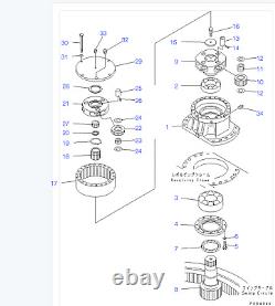 20y-26-22150 Gear Ring Swing Reduction Fits Komatsu Pc200-6 Pc220-6 6d102