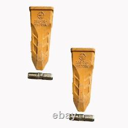 2 Pcs 205-70-19570 Teeth, 09244-02496 Pin Fit For Komatsu Pc200 Pc220 Pc240