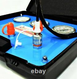 3 Gauge (40, 160, 300 Bar) Pressure Test Kit with 2M Test Hose in Plastic Case
