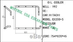 4378370 Core Oil Cooler Fit Hitachi Ex200-5 Ex210-5, By Fedex 1-5 Days 4370983