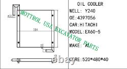 4397056 Core Oil Cooler Fits Hitachi Ex60-5 Ex70lck-5, Ex80-5