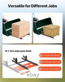 43-Inch Heavy-Duty Clamp-On Pallet Forks with High Load Capacity for Tractors