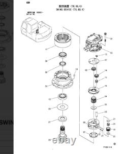 4445648 Swing Reduction, Device Fits For Hitachi Zx70 Zx80k Zax70 Zax80