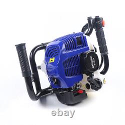 52CC 1700W Gas Powered Earth Auger Post Hole Digger Borer Fence Ground & 2 Bits