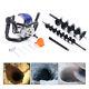52CC 2 Stroke Post Hole Digger Ground Auger Digging Driller Borer +4 & 8 Bits