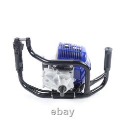 52CC Gas Powered Earth Auger Fence Post Hole Digger Borer Drill &2 Bits 30cm Rod