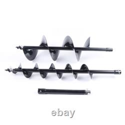 52CC Gas Powered Earth Auger Fence Post Hole Digger Borer Drill &2 Bits 30cm Rod