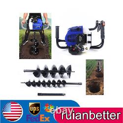 52CC Gas Powered Earth Auger Post Hole Digger Borer for Fence+48 Drill Bits