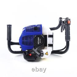 52cc Earth Auger Gas Powered Post Fence Hole Digger+4''8'' Cast Steel Drills+Rod