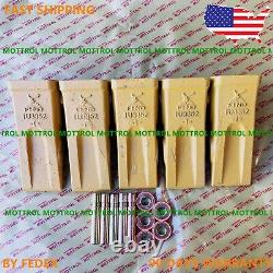 5 PK 1U3352 1u-3352 Bucket Teeth, 9J2358 Pins, 8E6359 Lock Fits for J350 Tooth