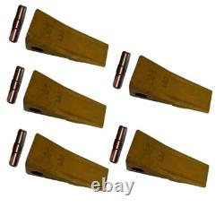 5 Pcs Bucket Teeth With Pin S Fits For Komatsu Pc60 Bucket Adpater