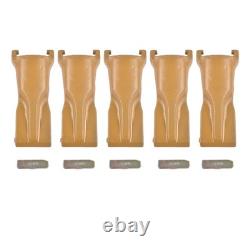 5x V23SYL Bucket Teeth with V23PN Flex Pins for Backhoe Loader Boom Lift Excavator