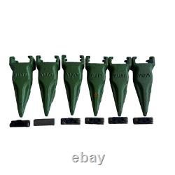 7PC V13TL V13VY Tiger Bucket Teeth With V13/17PN Flex Pins for 833-V13 Adapter