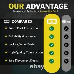 9500-4 Agricultural Tractor Clamp Kit Break-Away Hydraulic Coupler 1/2-14 NPTF