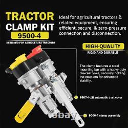 9500-4 Agricultural Tractor Clamp Kit Hydraulic Break-Away Coupler with Dust Cover