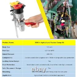 9500-4 Agricultural Tractor Clamp Kit Hydraulic Break-Away Coupler with Dust Cover