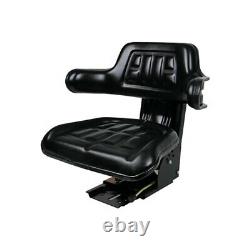 Black Waffle Style Tractor Suspension Seat Fits John Deere 1120 1130 1140 Fits J