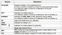 DIGITAL PRESSURE TEST KIT STAUFF GERMANY 0-600 BAR (0-8800 PSI) C/W 2m TEST HOSE