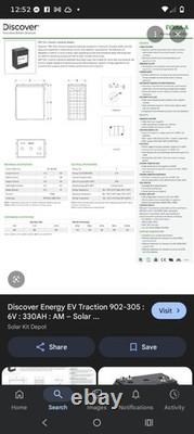 Discover Dry Cell EV305A-A 6 Volt, Brand New