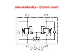 Dual Counter Balance Valve, 3/4 BSPP, Open Centre 60-350 bar 120lpm Ratio 6.21