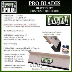 Durable 42 Aluminum Handle Snow Pusher with EZ Glide Edge Made in the USA