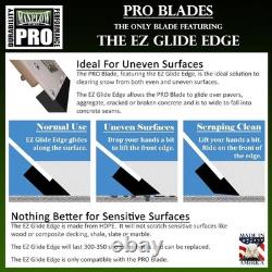 Durable 42 Aluminum Handle Snow Pusher with EZ Glide Edge Made in the USA