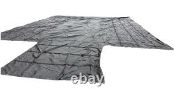 FLATBED HEAVY DUTY 18oz BLACK LUMBER TARP 24 X 30 AURORA UTILITY TARPHAUS 6 DROP