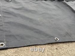 FLATBED HEAVY DUTY 18oz BLACK LUMBER TARP 24 X 30 AURORA UTILITY TARPHAUS 6 DROP