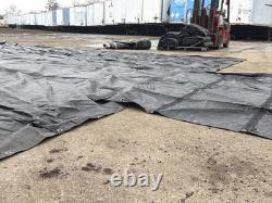 FLATBED HEAVY DUTY 18oz BLACK LUMBER TARP 24 X 30 AURORA UTILITY TARPHAUS 6 DROP