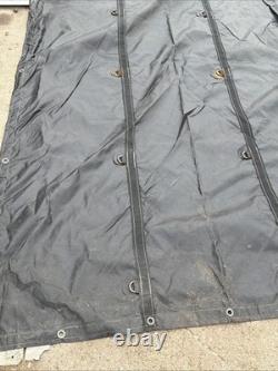 FLATBED HEAVY DUTY 18oz BLACK LUMBER TARP 24 X 30 AURORA UTILITY TARPHAUS 6 DROP