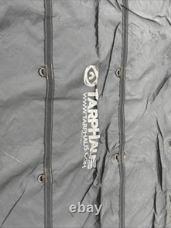 FLATBED HEAVY DUTY 18oz BLACK LUMBER TARP 24 X 30 AURORA UTILITY TARPHAUS 6 DROP