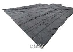 FLATBED HEAVY DUTY 18oz BLACK LUMBER TARP 24 X 30 AURORA UTILITY TARPHAUS 6 DROP