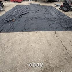 FLATBED HEAVY DUTY 18oz BLACK LUMBER TARP 24 X 30 AURORA UTILITY TARPHAUS 6 DROP