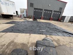 FLATBED HEAVY DUTY 18oz BLACK LUMBER TARP 24 X 30 AURORA UTILITY TARPHAUS 6 DROP