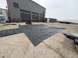 FLATBED HEAVY DUTY 18oz BLACK LUMBER TARP 24 X 30 AURORA UTILITY TARPHAUS 6 DROP