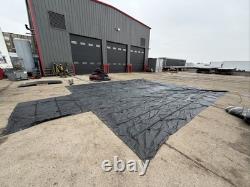 FLATBED HEAVY DUTY 18oz BLACK LUMBER TARP 24 X 30 AURORA UTILITY TARPHAUS 6 DROP