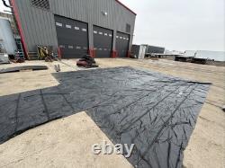 FLATBED HEAVY DUTY 18oz BLACK LUMBER TARP 24 X 30 AURORA UTILITY TARPHAUS 6 DROP