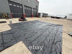 FLATBED HEAVY DUTY 18oz BLACK LUMBER TARP 24 X 30 AURORA UTILITY TARPHAUS 6 DROP