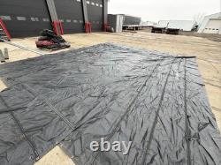 FLATBED HEAVY DUTY 18oz BLACK LUMBER TARP 24 X 30 AURORA UTILITY TARPHAUS 6 DROP