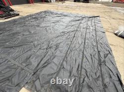 FLATBED HEAVY DUTY 18oz BLACK LUMBER TARP 24 X 30 AURORA UTILITY TARPHAUS 6 DROP