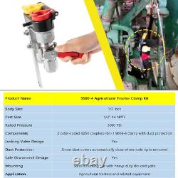 For Pioneer 9500-4 Hydraulic Break-Away Coupler Kit Agricultural Tractor Clamp