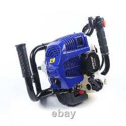 Gas Powered Earth Auger Post Hole Digger 52cc Digging Machine with 2 Drill Bits
